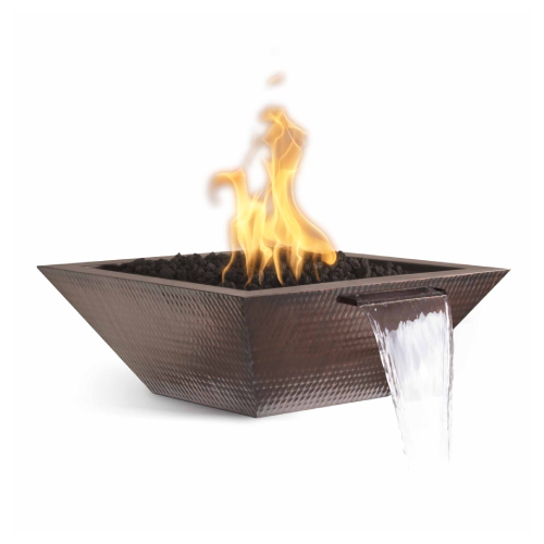 Maya Fire & Water Bowl – Hammered Copper